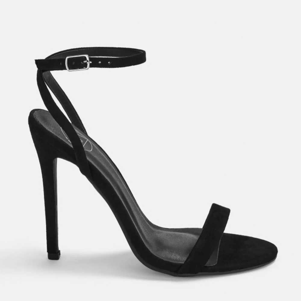 Black “barely there” heels